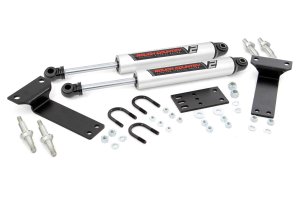 Ford Excursion Steering Stabilizer - Front - Rough Country - V2 Dual - '00-'05 Ford Excursion Steering Stabilizer - Front - Rough Country - V2 Dual - '00-'05